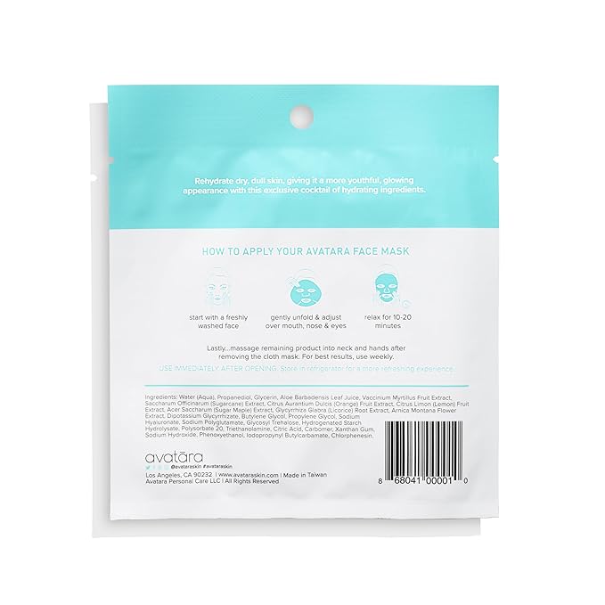 Avatara - Drink Up Facial Mask Hydrating