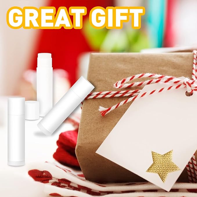 DMSKY 50 Pack Lip Balm Unlabeled,