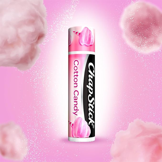 ChapStick Lip Moisturizer, Cotton Candy, 12-Pack – Limited Edition Bulk Lip Balm, Fun & Yummy, 0.15 Oz Ea