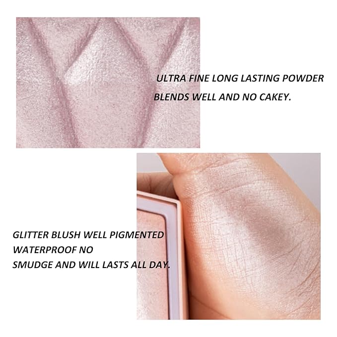 Boobeen Highlighter Makeup Palette, Baked Highlighter Bronzer Powder