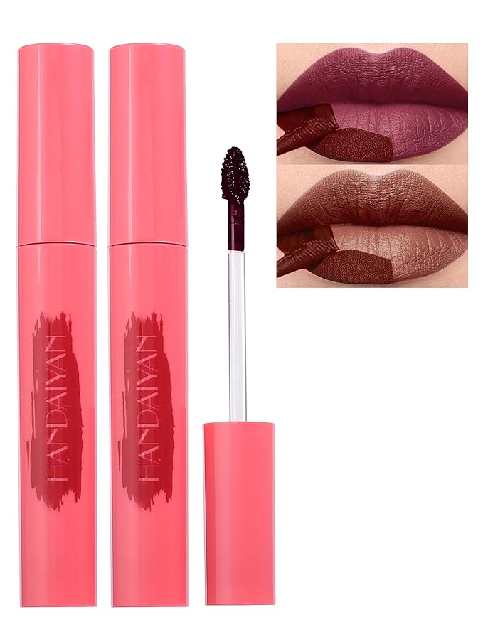 2 PCS Long-Lasting Peel Off Matte Lip Tint, Long-Lasting