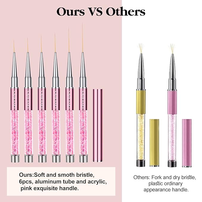 Saviland 6pcs nail art liner