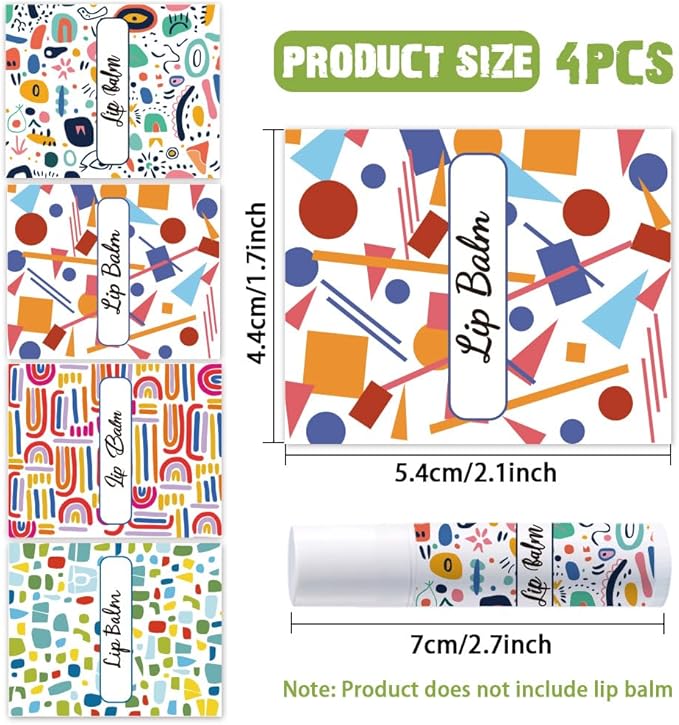 OLYCRAFT 100Pcs Self-Adhesive Lip Balm Tag