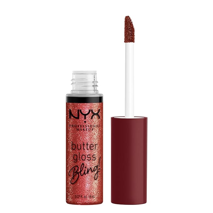 NYX PROFESSIONAL MAKEUP Butter Gloss Bling Lip Gloss, Non Sticky and Shiny Vegan Lip Makeup - Big Spender
