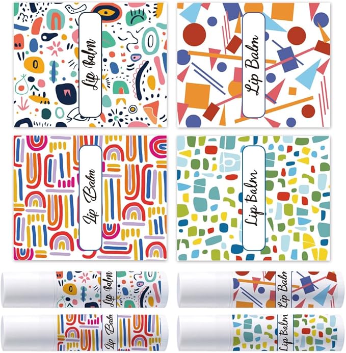 OLYCRAFT 100Pcs Self-Adhesive Lip Balm Tag