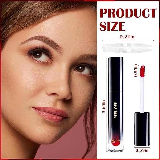 3 Colors Peel Off Lip Liner Stain, Peel Lip