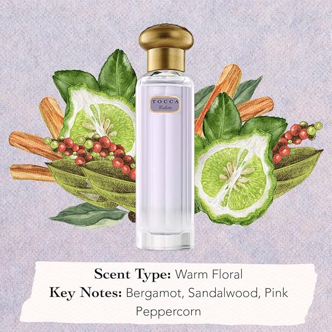 Tocca Women's Perfume (20 ml) & Dry Body Oil (100 ml) Set in Colette - Warm Floral, Bergamot, Sandalwood, Pink Peppercorn