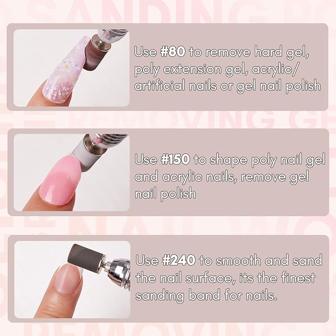 Makartt nail drill bits sanding