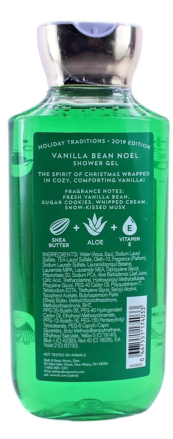 Bath & Body Works Shea & Vitamin E Shower Gel Vanilla Bean Noel