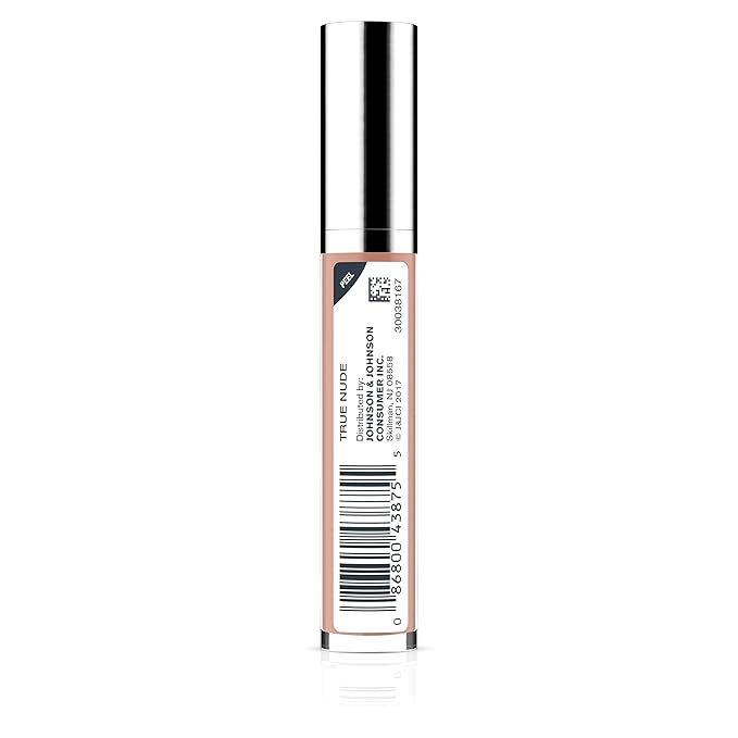 Neutrogena Hydro Boost Moisturizing Lip Gloss, Hydrating Non-Stick and Non-Drying Luminous Tinted Lip Shine with Hyaluronic Acid to Soften and Condition Lips, 15 True Nude Color, 0.10 oz