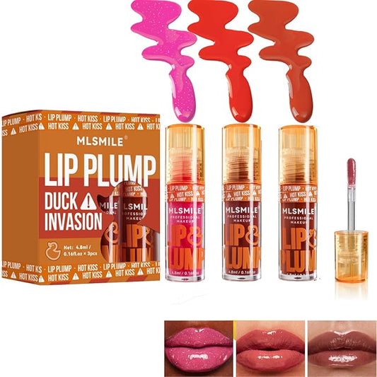 Hydrating Plumping Lip Oil Set, Natural