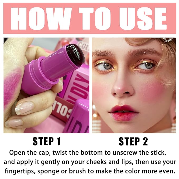 3 PCS Cooling Water Jelly Tint,Multi-Use Jelly Blush Cooling