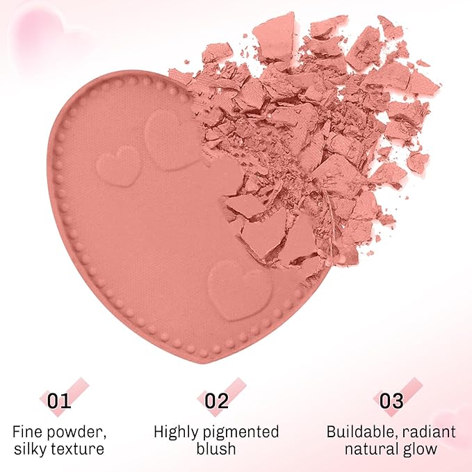 Boobeen Powder Blush Matte Pressed Blush Palette, Highly