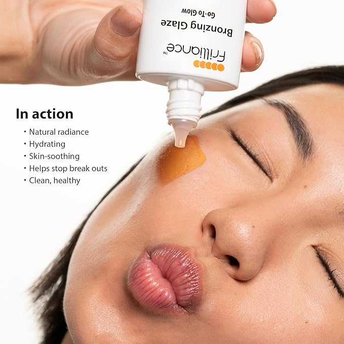 Frilliance Hydrating Go-To Glow, Bronzing Glaze Drops, Cruelty-Free Hypoallergenic for Teens of All Skin Types, 30 ml / 1 fl oz