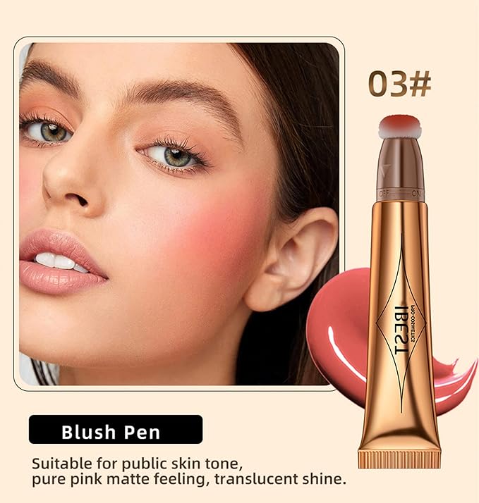 MAEPEOR Liquid Blush Stick Peach Cream Liquid Blush (3# Peach)