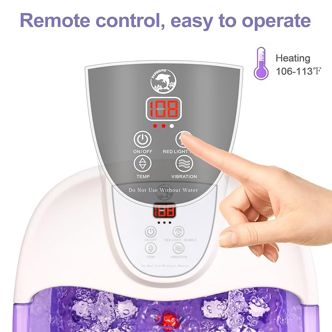 Foot spa bath massager with