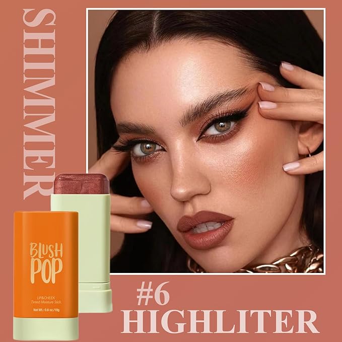 Blush Stick, Cream Blush Stick for Cheeks &