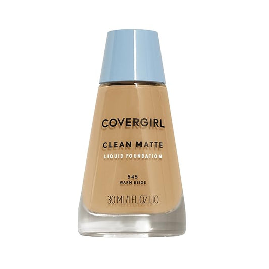 COVERGIRL Clean Matte Liquid Foundation Warm Beige 545, may vary) 1 oz