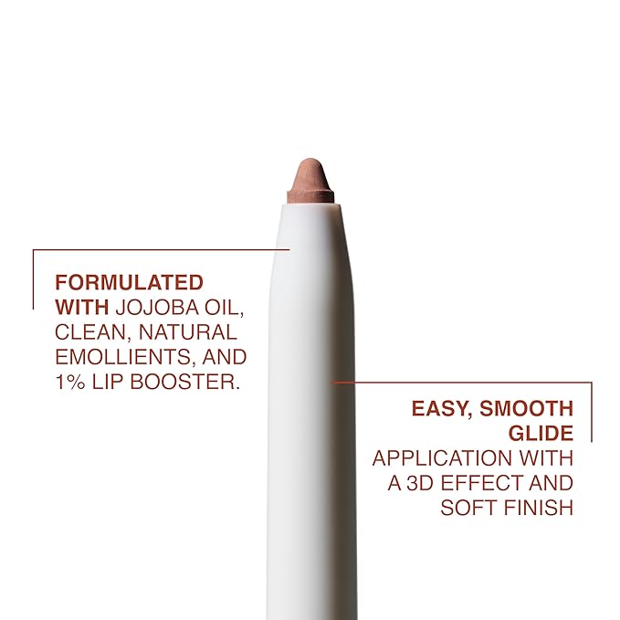 Freck Beauty MAKEOUT CLUB Nude Muse Lip Liner, Non Drying, Smooth Highly Pigmented Retractable Liner, Infused with Jojoba and Hyaluronic Acid (Cool Taupe Brown, Normal)