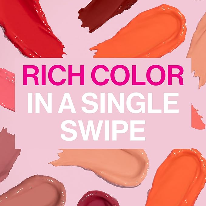 wet n wild Mega Last High-Shine Lipstick Lip Color, Infused with Seed Oils For a Nourishing High-Shine,Buildable & Blendable Creamy Color,Cruelty-Free & Vegan - Peach Please