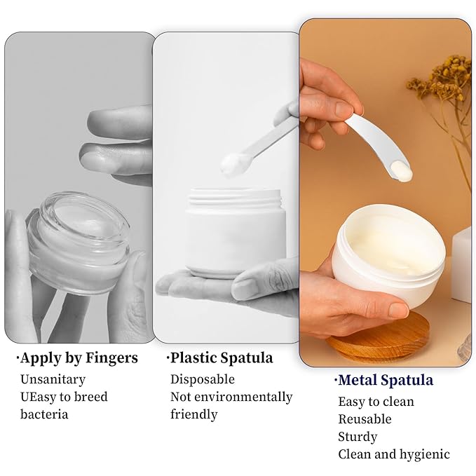 2Pcs Mini Metal Cosmetic Spatulas, Skincare SpatulaMixing