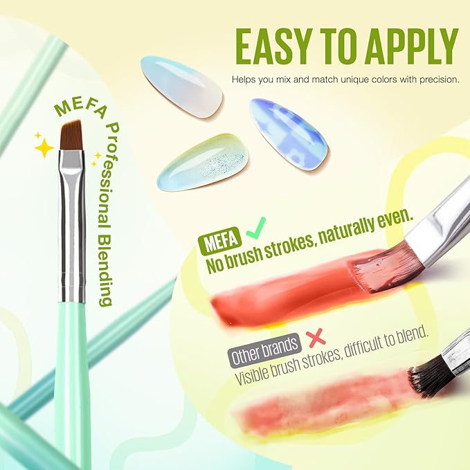 Mefa nail art brushes set,