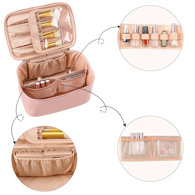 Ocheal pink makeup bag,travel makeup