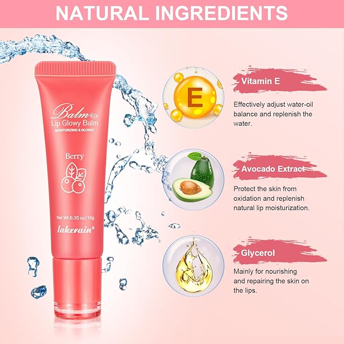 Lip Glowy Balm, Tinted Lip Balm Moisturizing