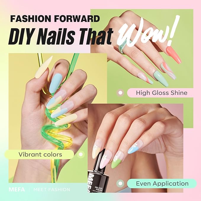 Mefa 54 pcs gel nail