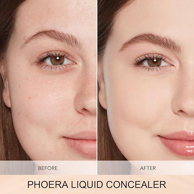 PHOERA Foundation Full Coverage,PHOERA Concealer Lightweight Full Coverage,PHOERA (105 Sand+105#BISCUIT)