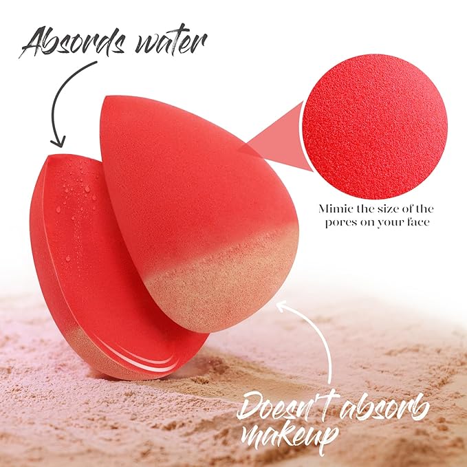BEAKEY Makeup Sponge 5 Pcs Set, Latex-Free