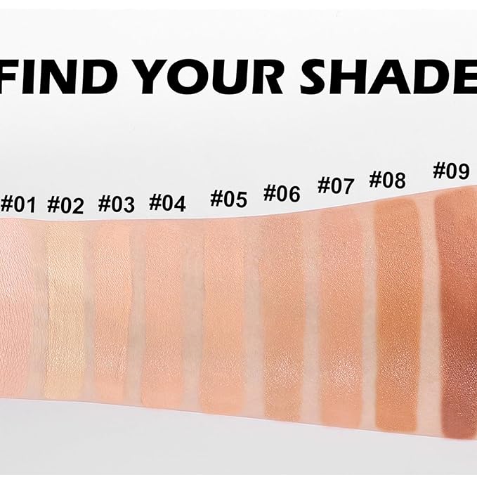 Full Coverage Foundation 10 Colors Natural Lightweight Smooth (Color 07)