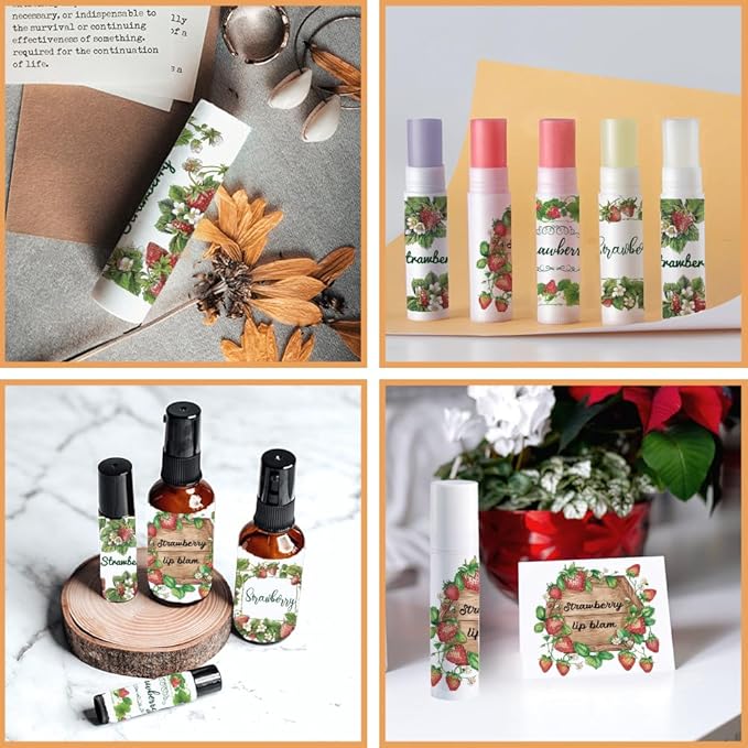 OLYCRAFT 100Pcs Self-Adhesive Lip Balm Tag