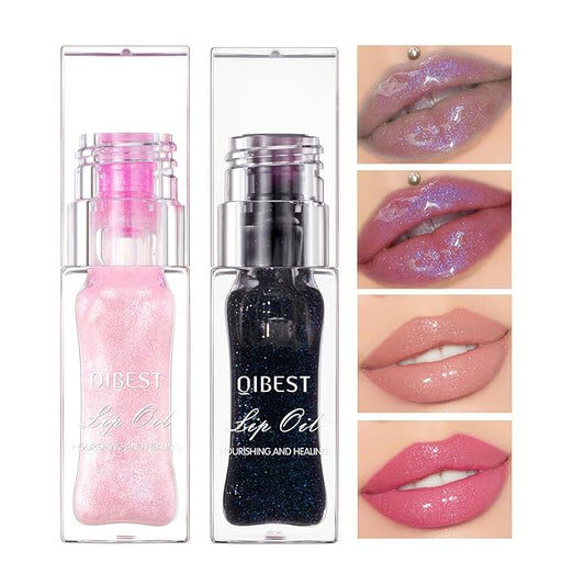 Sulily 2 PCS Magic Color Changing Lip Oil,