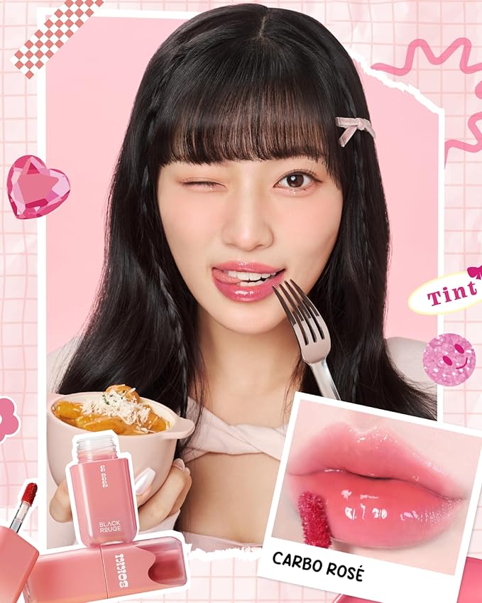 Glow Bokki Glossy Lip Tint, Korean Beauty (GB07 Bacon Pink, 4.1 grams)