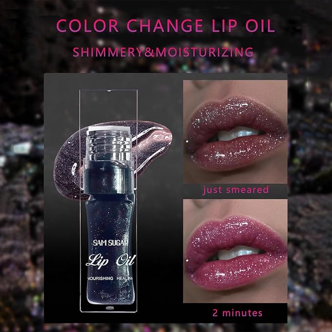 3 Colors Bossup Color Changing Lip Oil，Magic Color Lip