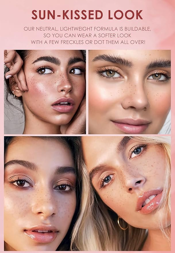 2 Colors Liquid Freckle Pen, Natural Lifelike Face Brown&Dark Brown