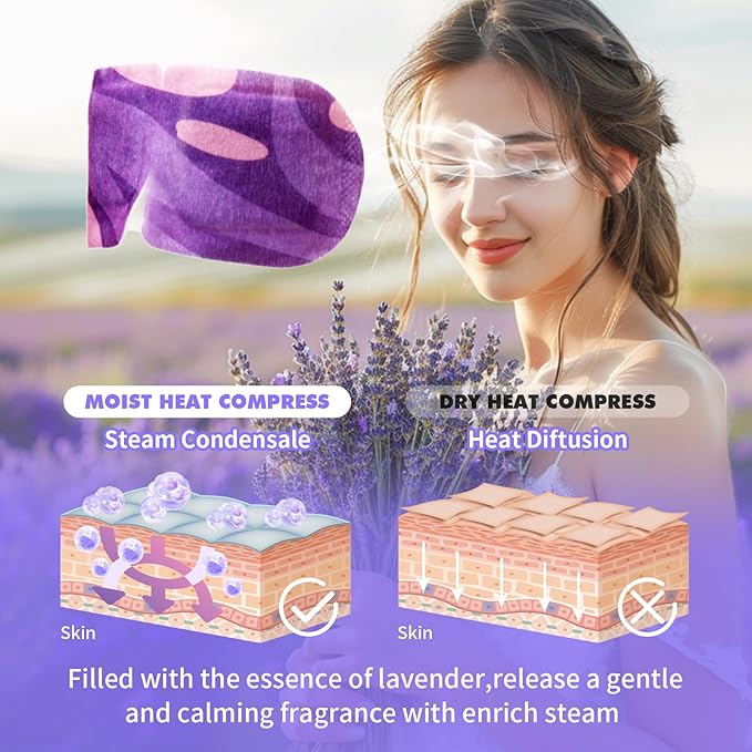 18 packs lavender steam eye