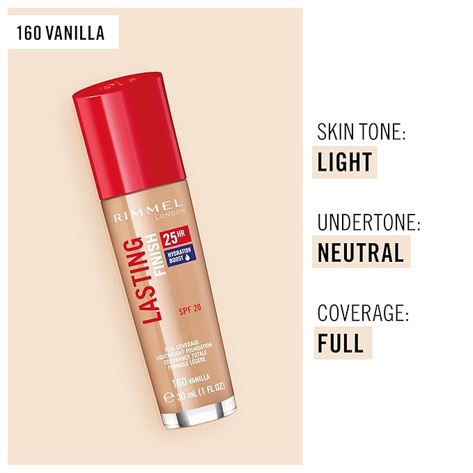 Rimmel London Lasting Finish 25HR - 160 Vanilla 1oz