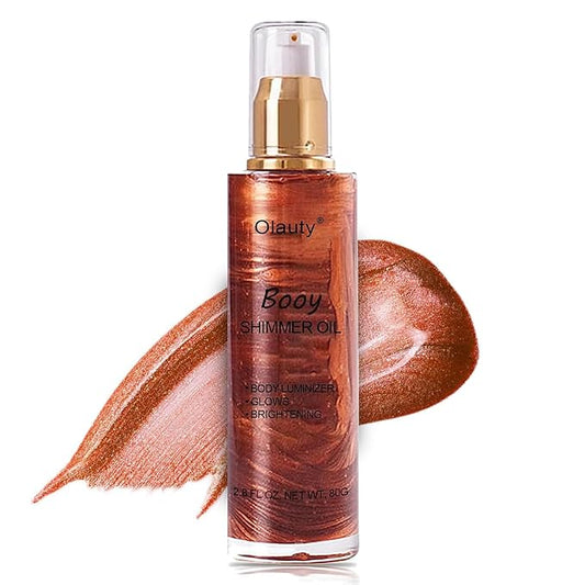 Shimmer Body Oil,Face and Body Liquid Luminizer,Waterproof Moisturizing