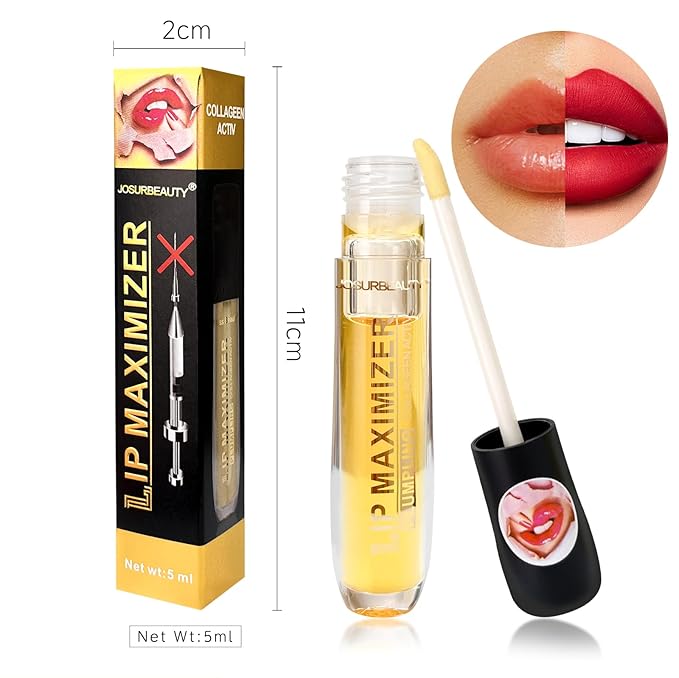 two faced lip injection extreme lip plumper gloss - hydrating lip oil & lip mask for plump, smooth lips, Hydrating & Reduce Fine Lines 5ML