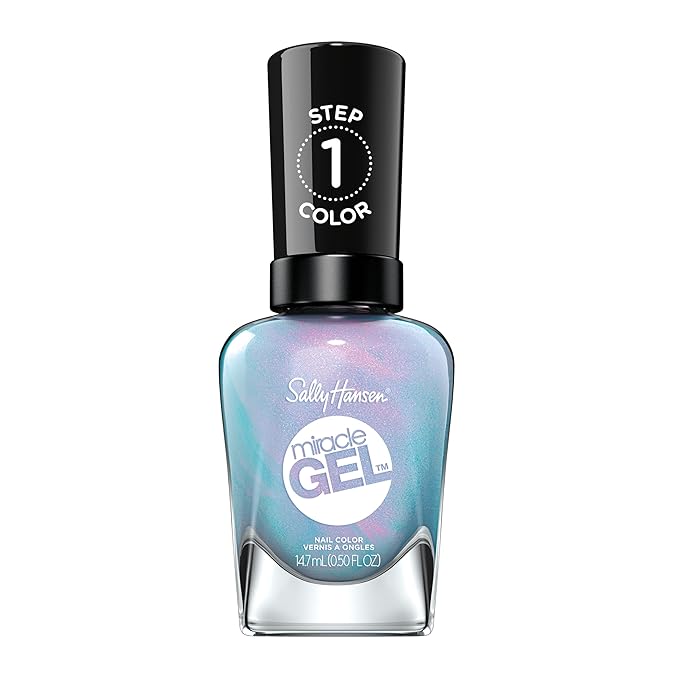 Sally Hansen Miracle Gel™, Lets Get Digtl, Long Lasting, Gel-Like Formula, No UV Lamp Needed, Blue Nail Polish
