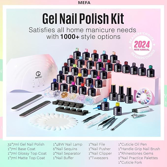 Mefa 54 pcs gel nail