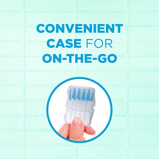 GUM Soft-Picks Wider Space, Easy to Use Dental Picks for Teeth Cleaning and Gum Health, with Convenient Carry Case, Dentist Recommended Dental Picks, 100 Count