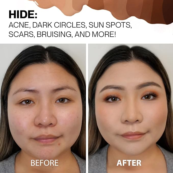 HIDE PREMIUM Liquid Foundation, Multi-Use Waterproof Foundation, Medium/Full 1 fl oz