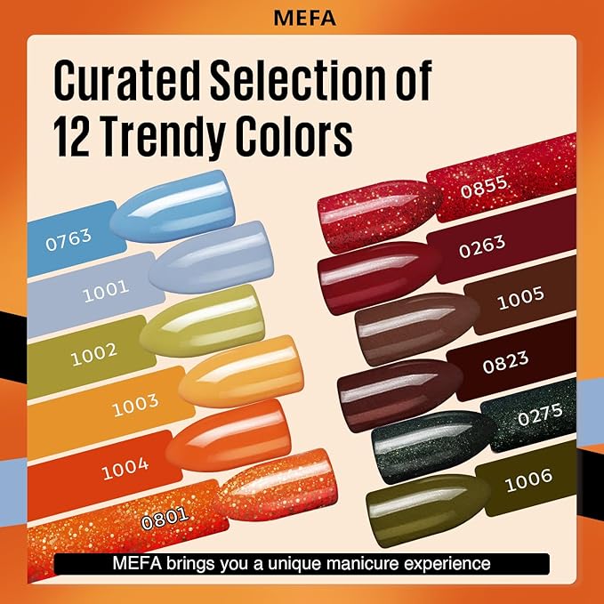 Mefa fall gel nail polish