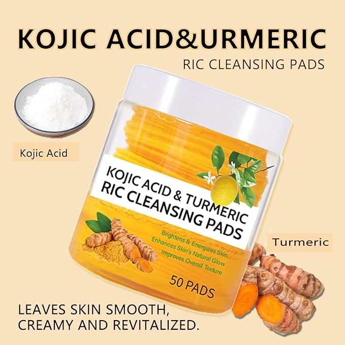 Turmeric kojic acid cleansing pads,