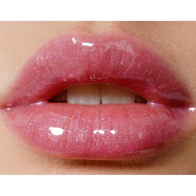 Hydrating Lip Glow Oil - (Clear Pinky), Plumping Lip Gloss, Moisturizing Lip Oil Gloss, Transparent Moisturizing Lip Balm, Natural Lip Plumper, Lip Plumper Gloss