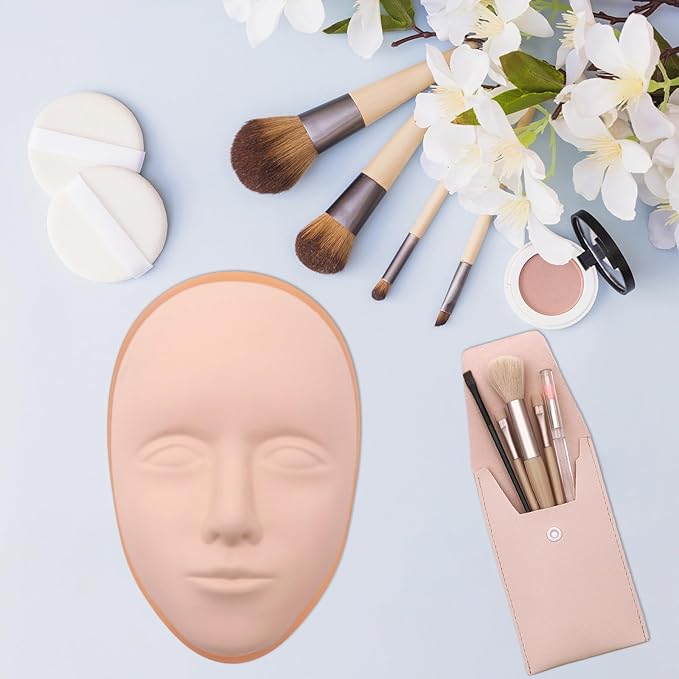 Silicone Makeup Practice Face, 8 Makeup Mannequin Face,