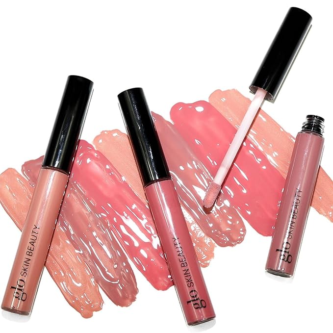 Glo Skin Beauty Lip Gloss | Color and Shine with Lip Nourishing Ingredients, without Stickiness, (Plum Glaze)